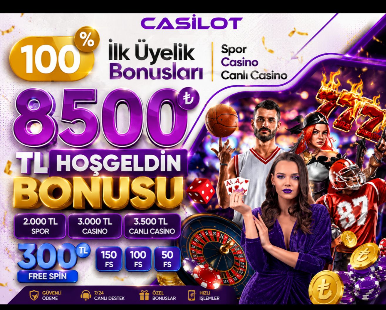 Casilot 8500 TL + 300 Freespin